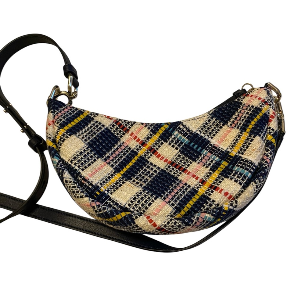 Sold!!!!Kate Spade Smile Plaid Tweed Small Crossbody - Picture 7 of 15